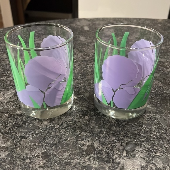 Set of 2 La Rue 12oz Iris Rocks Glasses - Picture 2 of 5